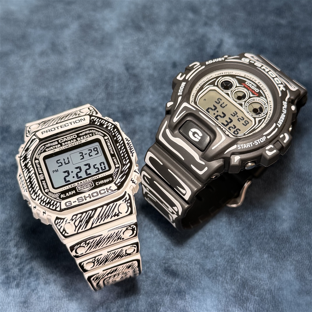 【G-SHOCK】モノクロ線画風のコラボモデルを2色ご紹介！