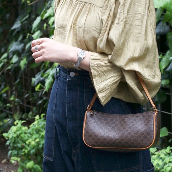 【ヴィンテージ】CELINE マカダムショルダーバック入荷しております