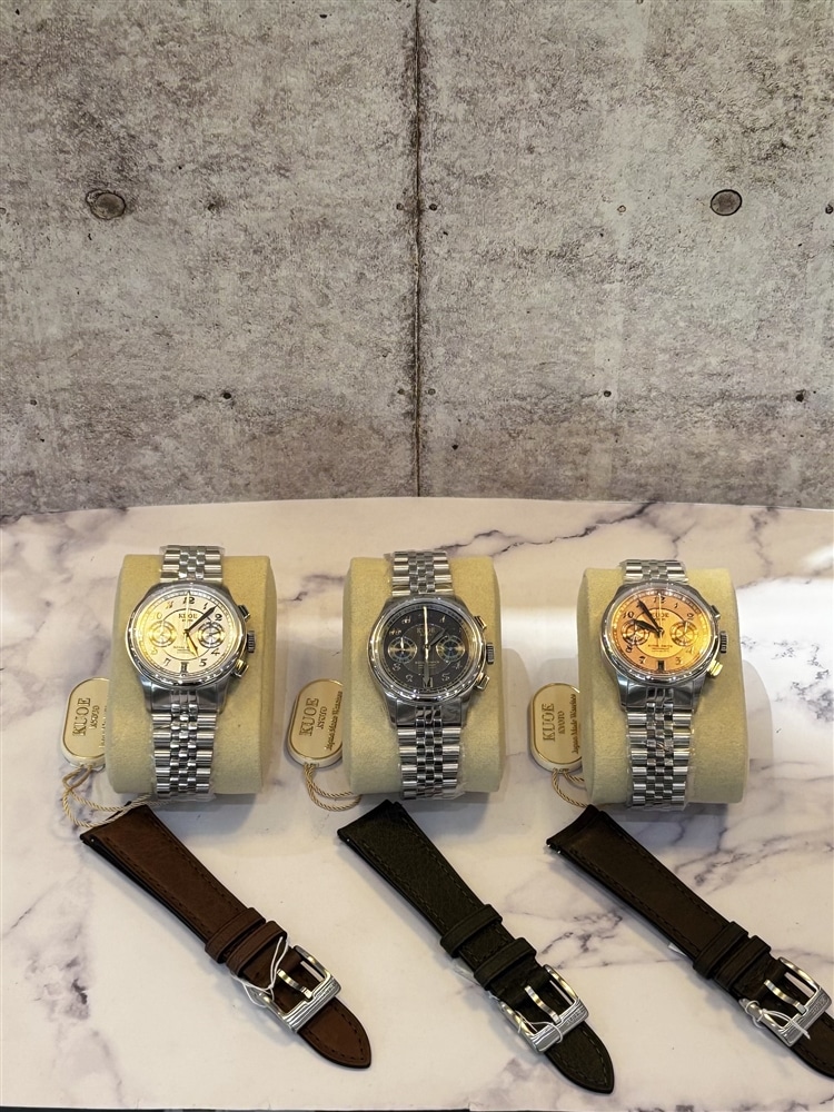 【KUOE】KUOE初の自動巻きクロノグラフを3種類ご紹介いたします。 【グランフロント大阪(梅田)】