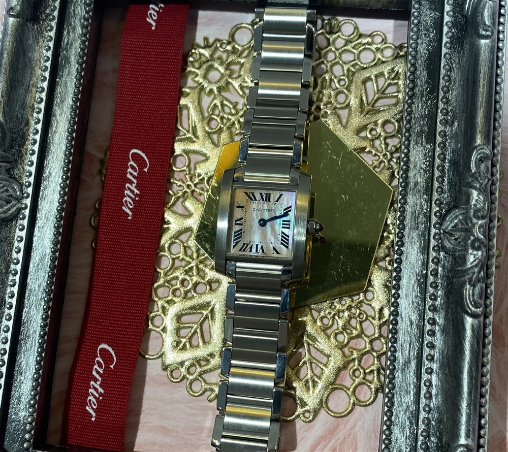 【VINTAGE】CARTIER のシェル文字盤が美しいタンクフランセーズSMをご紹介いたします♪【グランフロント大阪(梅田)】