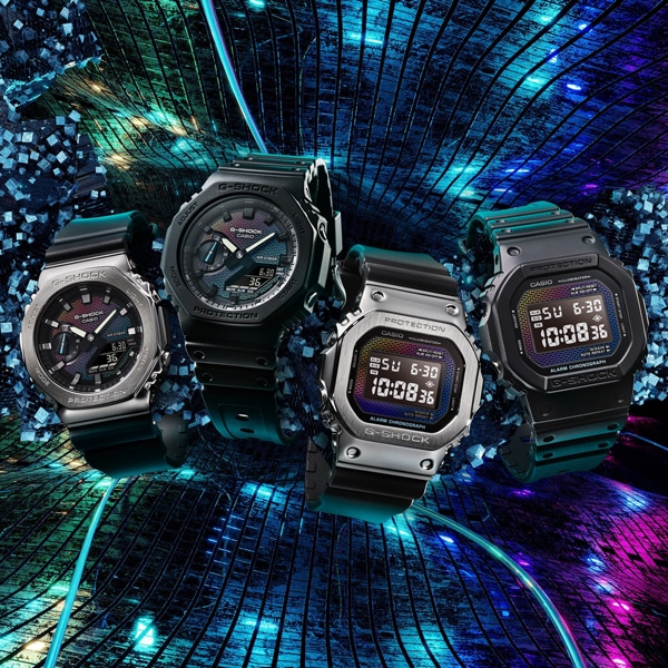 【G-SHOCK】アイコニックデザインであるレンガパターンをレインボーカラーで表現した新作モデル登場！