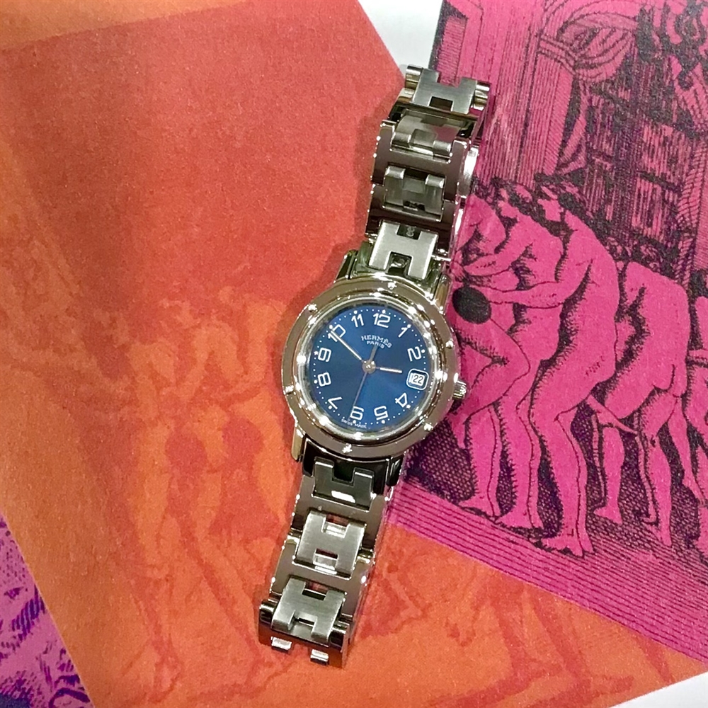 【HERMES  vintages】ブルーダイヤル＊クリッパー＊