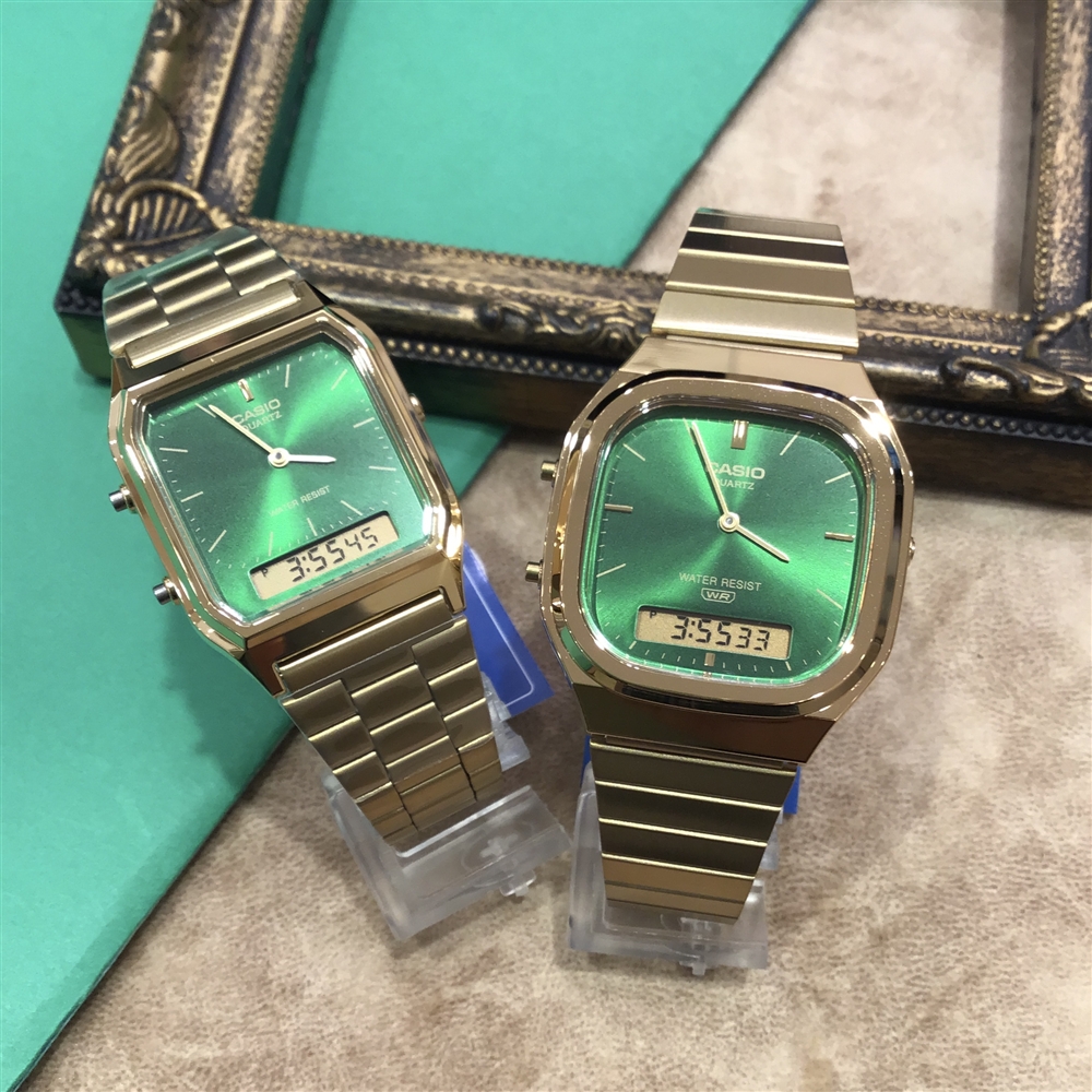 【アミュ鹿児島店】ゴールド×グリーンのカラーリングが魅力のCASIO新作