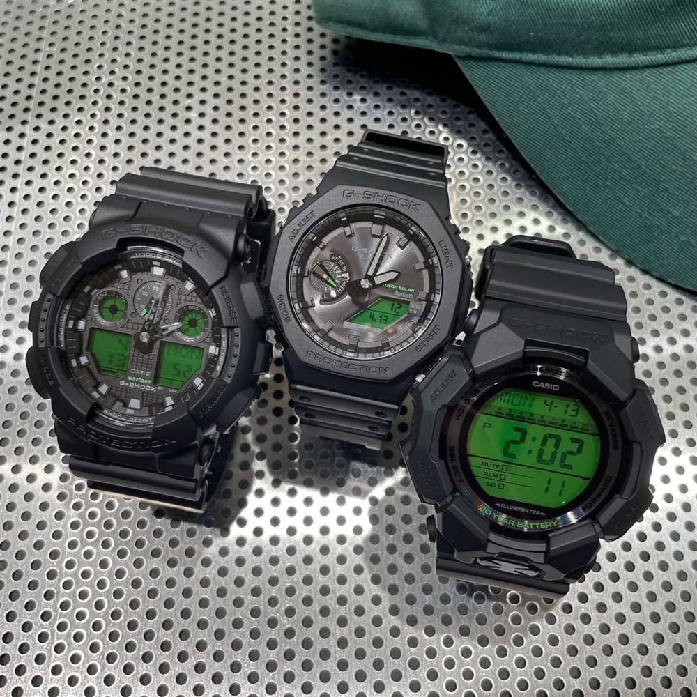 【G-SHOCK】ブラックに映えるエレクトログリーンが魅力