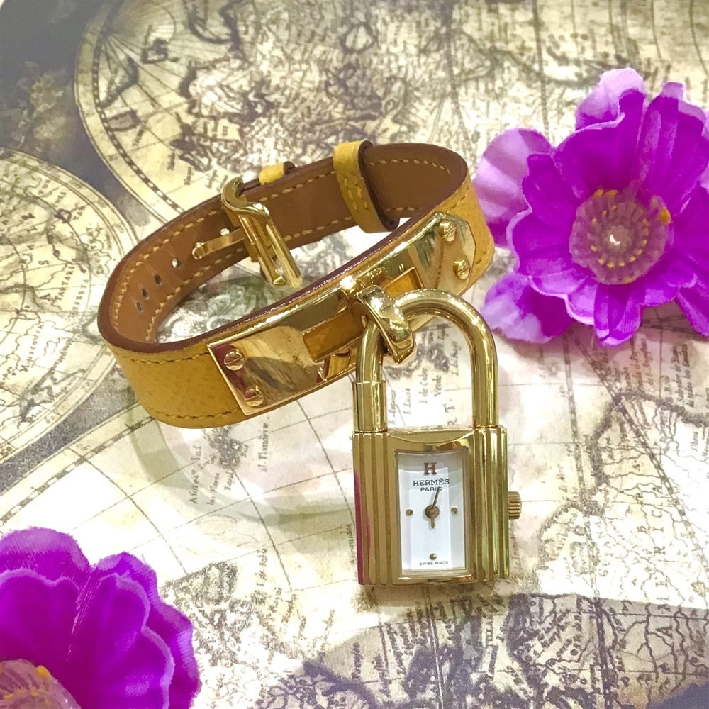 【HERMES vintages】イエローのケリーウォッチ★