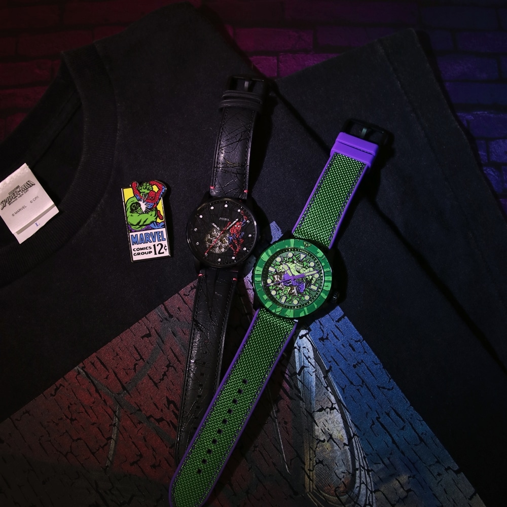 【FOSSIL×MARVEL】スパイダーマンとハルクの壮絶な戦いを表現したコレクターズウォッチ