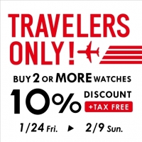 TRAVELERS ONLY! 10％Discount!